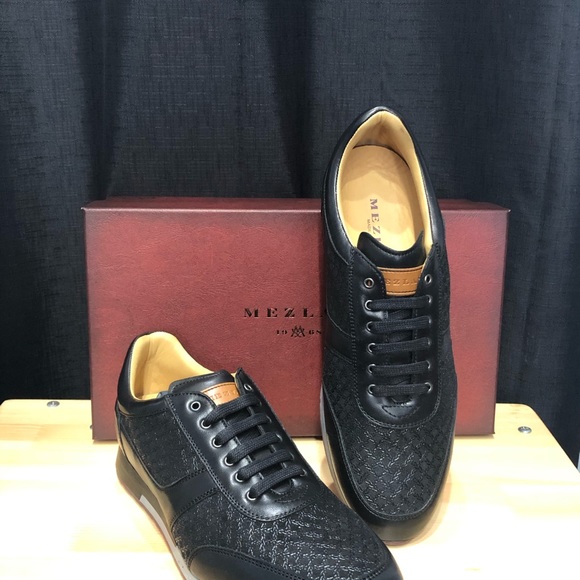 Mezlan casual shoes maxim black sneakers leather - Picture 2 of 4